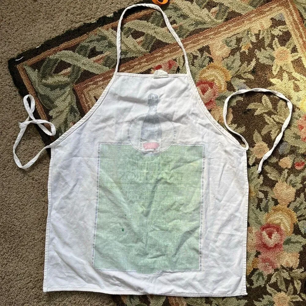 VTG 80s Official Preppy Bar Apron Workman NYC Nantucket Humor Rare